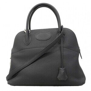 Hermes Bolide 31 handbag, Taurillon Clemence leather, black, D stamp, 2-way b...